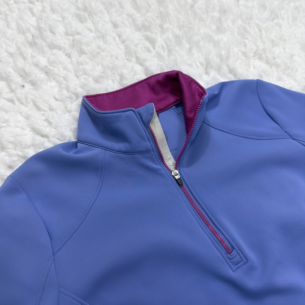 Zero Restriction Womens Small 1/4 Zip Pullover Stretch Athletic Golf Top Blue‎